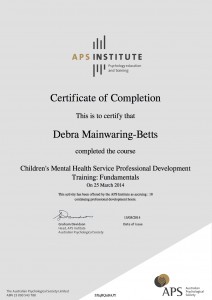 Childrens_Mental_Health_Service_Professional_Development_Training_Fundamentals_completion_certificate